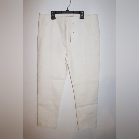 Tory Burch | Cream Straight Leg Dress Pants Size 12 - Picture 1 of 15